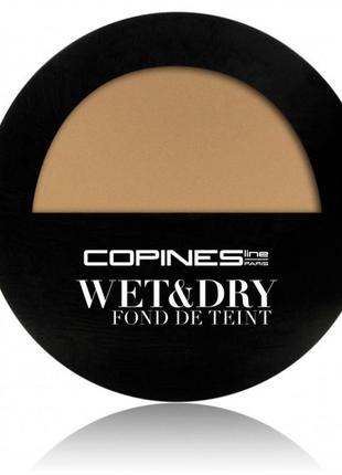 Компактна пудра для обличчя copines line paris wet dry fond de teint poudre 03 - beige miel