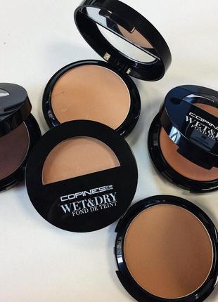 Компактная пудра для лица copines line paris wet dry fond de teint poudre 03 - beige miel