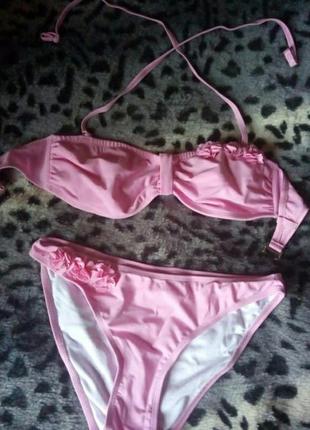 Два купальника жовтий і рожевий