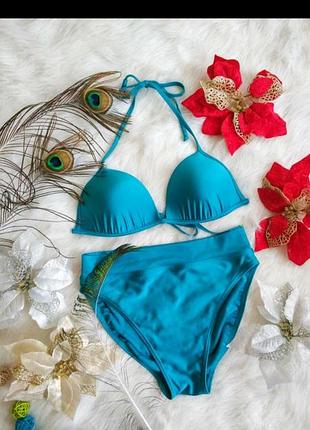 Наймовірний аквамариновий купальник debenhams з високо талію