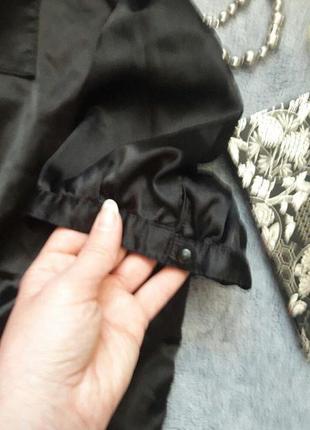 Чорна атласна блуза , блузка , блузочка casual2 фото