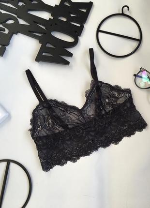 Черный кружевной лиф/ бра