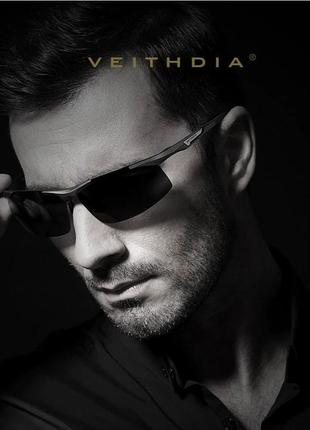 Мужские солнцезащитные очки с поляризацией, для вождения, veithdia, black6 фото