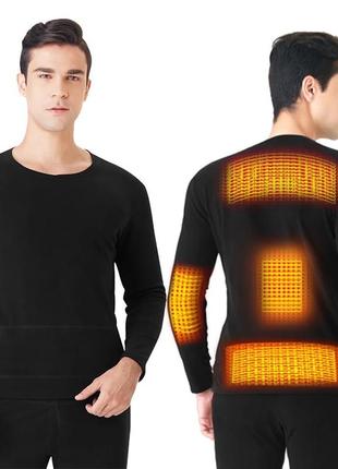 Умное мужское термобелье с подогревом, с термоконтроллером и usb питанием, 8 зон обогрева, р.50