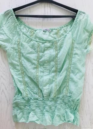 Мятний топ , можна на плечі з-м