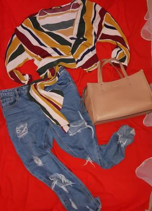 Стильна яскрава сорочка на запах zara🔥