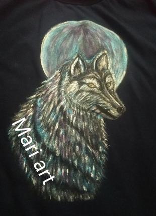 Мужская футболка с рисунком волка2 фото
