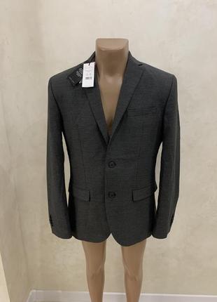 Новий чоловічий стильний піджак у сірому кольорі від бренду new look4 фото