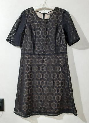 Шикарное легкое платье 18 размер кружевное