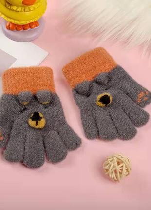 Рукавички дитячі на кожен пальчик, перчатки для діток 1-3 роки