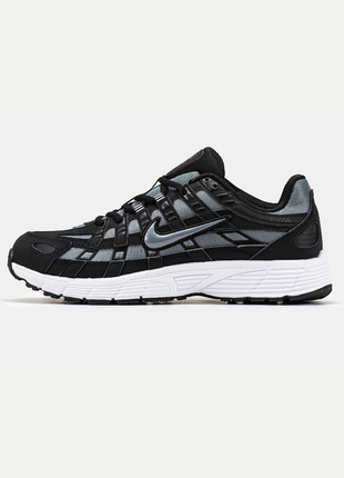 Мужские замшевые кроссовки nike p-6000 black grey