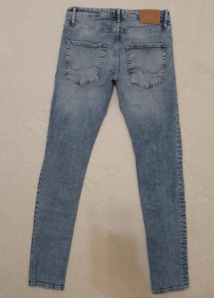 Голубые джинсы рваные на коленях jack & jones р. 46-48 (30/34)7 фото