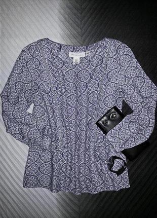 Стильная блуза с рисунком из вискозы