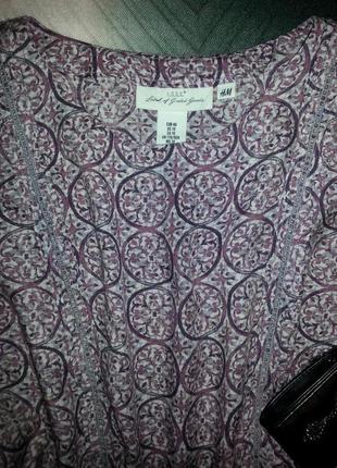 Стильная блуза с рисунком из вискозы5 фото
