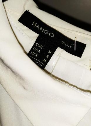Бело-молочное платье mango. размер м.4 фото