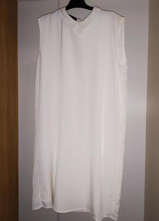 Бело-молочное платье mango. размер м.2 фото