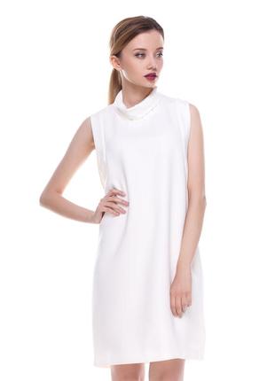 Бело-молочное платье mango. размер м.10 фото