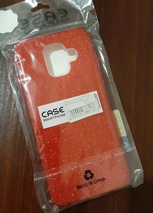 Глитерный чехол на samsung a6 3