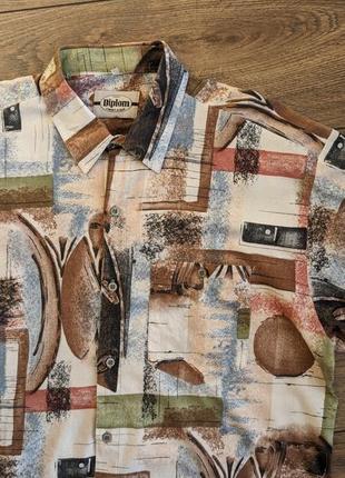Винтажная рубашка гавайка из вискозы vintage