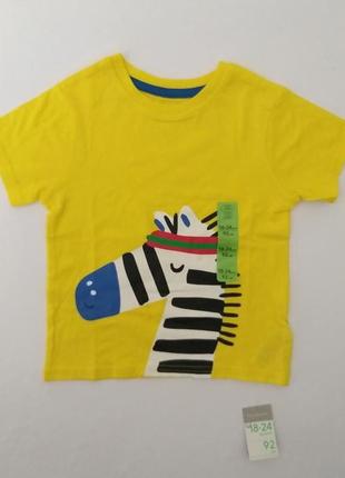 Футболка малышам желтая зебра primark