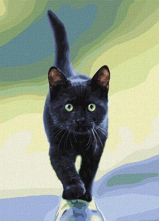 Картина по номерам кошачья грация 40*50см, в термопакете, тм идейка, украина