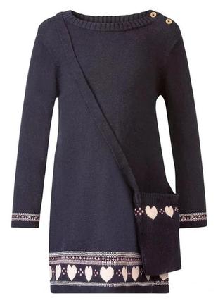 Тепленькое платье с сумочкой для девочки 98-104 (3-4роки)