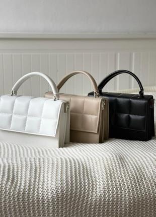Вместительный женский клатч в трех цветах, белый, черный, бежевый, женская сумочка, ручная сумка1 фото