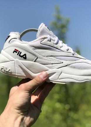 Fila vintage wmns venom low white спортивні шкіряні кросівки оригінал