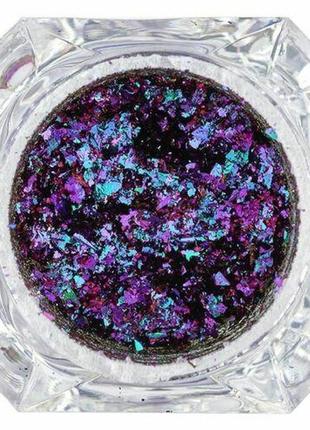 Дуохромні хлоп'я — синій/фіолетовий (пігменти для очей) duochrome flakes — blue/purple stargazer