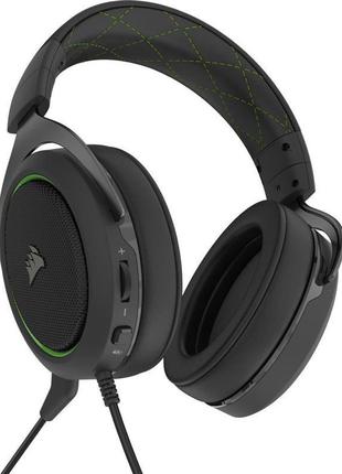 Гарнітура corsair hs50 pro stereo gaming headset green (ca-9011216-eu)