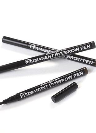 Напівперманентний маркер для брів - чорний stargazer semi-permanent eyebrow pen - black2 фото