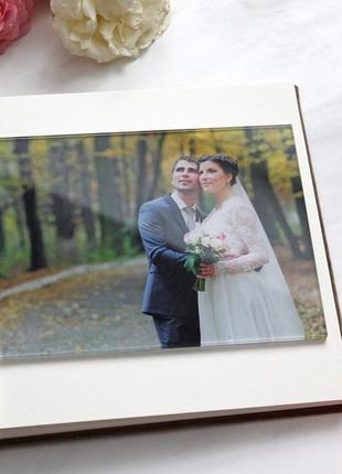Шоколадний оксамитовий фотоальбом ручної роботи, подарунок на річницю весілля, альбом для батьків5 фото