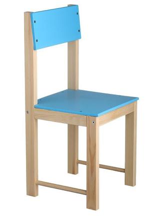 Дитячий стільчик дерев'яний іграша 64 см блакитний