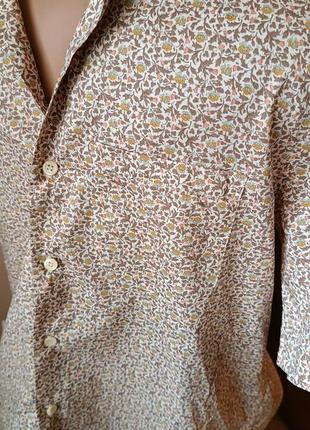 Легкая стильная рубашка с цветочным принтом holland esquir англия3 фото