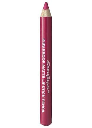 Матова помада-олівець рожева №7 kiss proof matte lipstick pencil stargazer