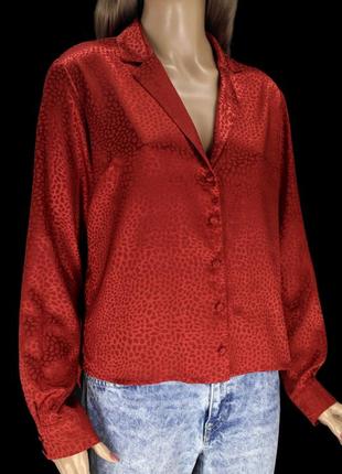Стильная брендовая шелковистая блузка "new look". размер uk12/eur40.8 фото