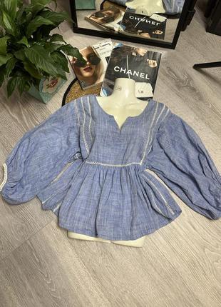 Блуза ситцева сорочка вишиванка