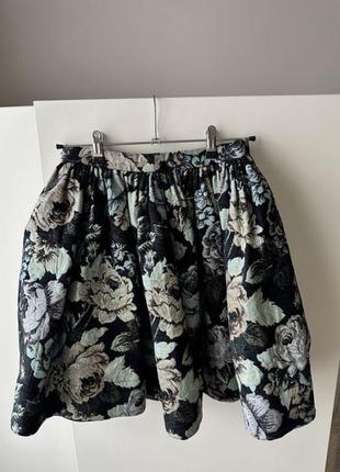 Якісна шикарна спідниця юбка дизайнерська у квітковий принт елена бурба elena burba5 фото