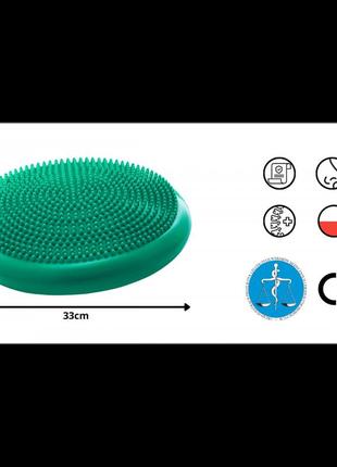 Балансувальна подушка-диск 4fizjo pro+ 33 см (сенсомоторна) масажна 4fj0313 mint10 фото