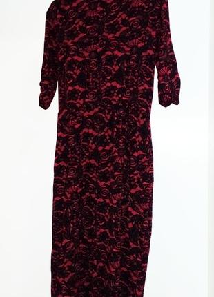 Красивое силуэтное платье с кружевным эффектом george . размер 10, 38.3 фото