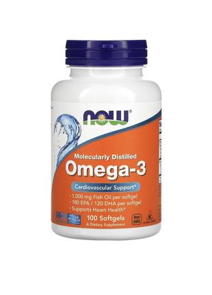 Omega 3 - now foods - 100 капсул - омега 3