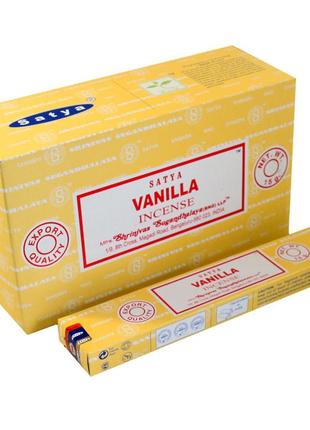 Vanilla premium incence sticks (ваніль) (satya) пилкові пахощі 15 г2 фото