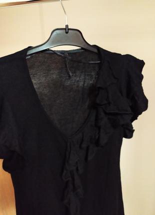 Красивое трикотажное черное платье naf naf. размер s4 фото