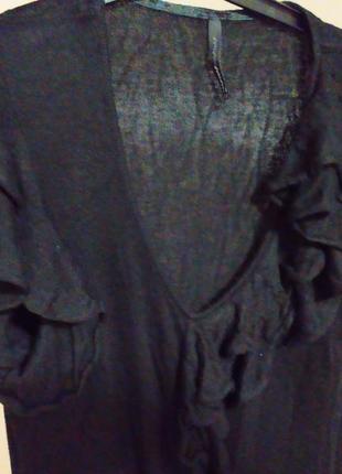 Красивое трикотажное черное платье naf naf. размер s5 фото