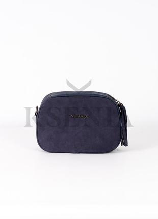 Жіноча сумка синя сумка кросбоді сумка через плече замшева сумка замшевий клатч