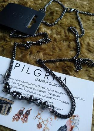 Цепочка черная pilgrim напыление гематит