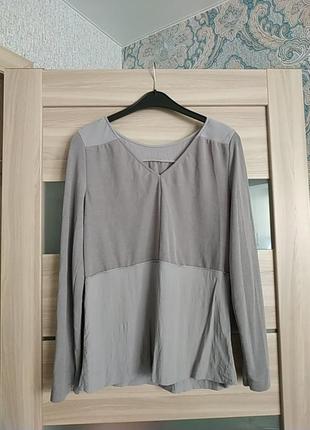 Легкая красивая блуза кофта из комбинированной ткани6 фото