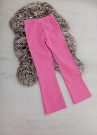 Брюки штаны розовые укороченные2 фото