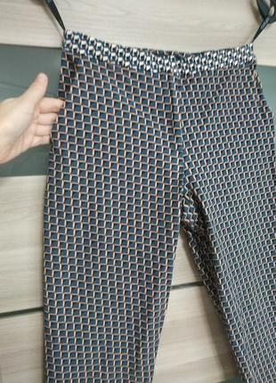 Шикарные укороченные брюки в принт хлопка3 фото