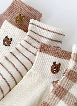 Набір шкарпеток 5 штук корейського стилю з мішками